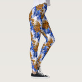 Leggings Ciel Bleu Et Nuages Motif D'Art Abstrait (Droite)