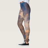 Leggings CIEL BLEU IMPRIMÉ de guêtres AVEC des NUAGES (Gauche)