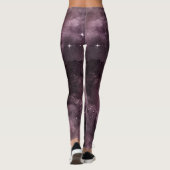 Leggings Ciel céleste aquarelle violet (Dos)