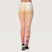 Leggings Ciel de nuages fluffés rose orange (Dos)