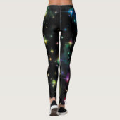 Leggings Ciel de nuit Art céleste et étoiles (Dos)