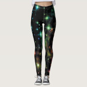 Leggings Ciel de nuit Art céleste et étoiles (Devant)