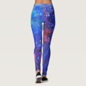 Leggings Ciel de nuit de l'aquarelle de Galaxy. (Dos)