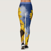 Leggings Ciel de tournesol jaune et bleu clair (Dos)