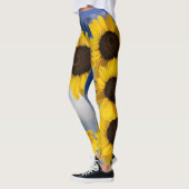 Leggings Ciel de tournesol jaune et bleu clair (Gauche)