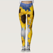 Leggings Ciel de tournesol jaune et bleu clair (Devant)