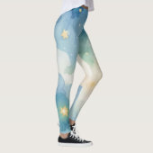 Leggings Ciel étoilé bleu à l'aquarelle (Droite)