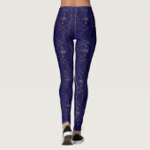 Leggings Ciel nocturne de la marine laqué avec étoiles desi (Dos)