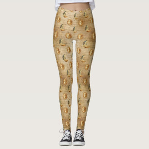 Leggings Ciel Solaire & Lune Étoile Dorée Motif Nuit (5)
