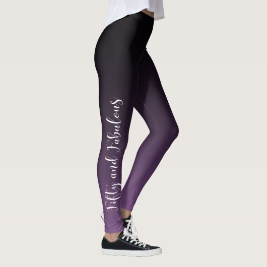 Leggings Cinquante et blanc fabuleux sur Ombre pourpre et (Droite)