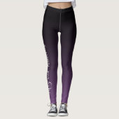Leggings Cinquante et blanc fabuleux sur Ombre pourpre et (Devant)
