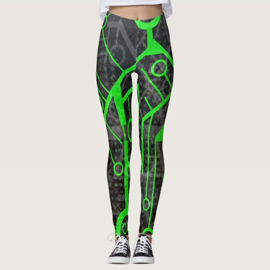 Leggings Circuit vert (Devant)