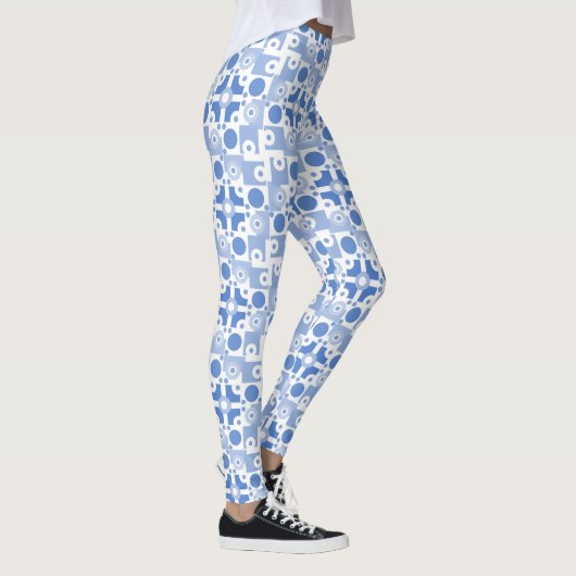 Leggings Circuits bleus et blancs modernes (Droite)