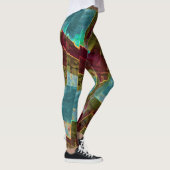 Leggings cire sculptée à l'aspect Brown et bleu (Droite)