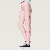 Leggings Citation d'amour Romantique Kiss rose (Gauche)
