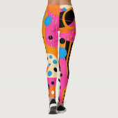 Leggings Citation de couleurs vives pour Motif Abstrait Pop (Dos)