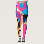 Leggings Citation de couleurs vives pour Motif Abstrait Pop (Devant)