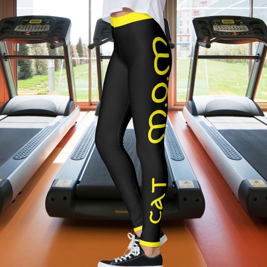 Leggings Citation de script de maman de chat amateur de per