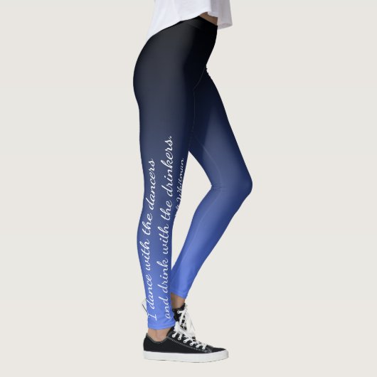Leggings Citation noire et bleue de Walt Whitman de (Droite)