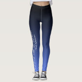 Leggings Citation noire et bleue de Walt Whitman de (Devant)
