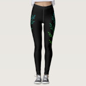 Leggings Citation Safari Orange Noir (Devant)