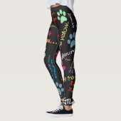 Leggings Citations d'agilité avec les empreintes de pattes (Gauche)