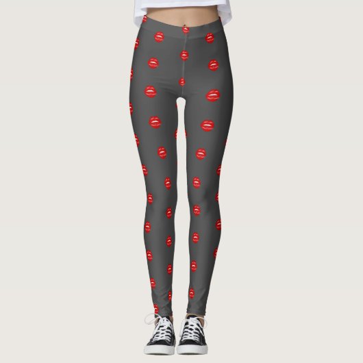 Leggings citations d'amour scellées d'un baiser (Devant)