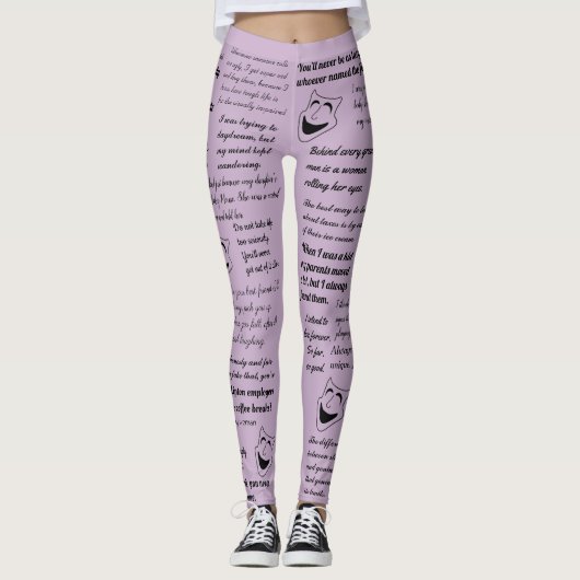 Leggings Citations drôles - customisez-le - yoga (Devant)