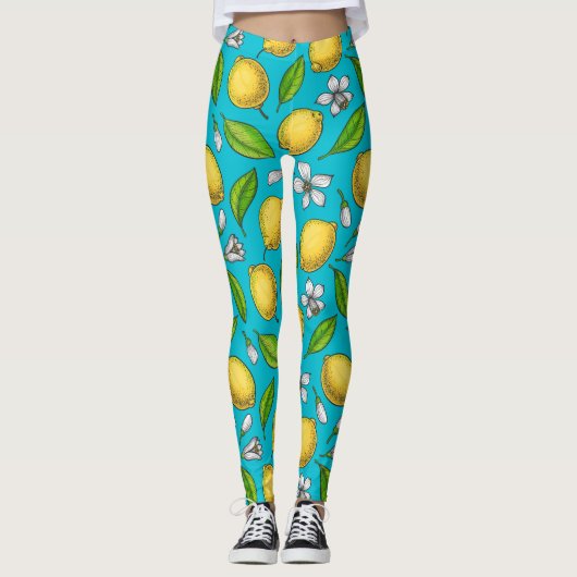 Leggings Citron bleu (Devant)