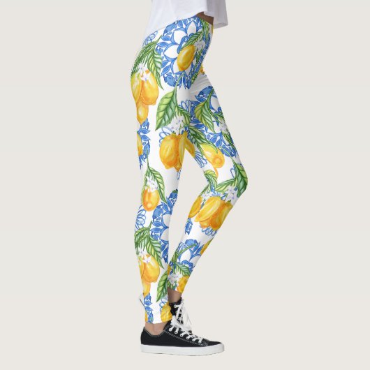 Leggings Citron côte italienne grecque mignonne (Droite)