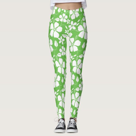 LEGGINGS CITRON HULA HAWAIEN (HIBISCUS) (Devant)