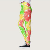 Leggings Citron, orange, pamplemousse et tranches de citron (Gauche)