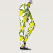 Leggings Citronnier Art : Citrus jaune Motif sans couture (Droite)