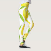Leggings citrons et feuilles d'aquarelle : motif. (Droite)