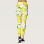 Leggings Citrons et motif feuille (Dos)