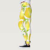 Leggings Citrons et motif feuille (Gauche)