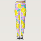 Leggings Citrons et Roses (Devant)
