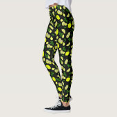 Leggings Citrons Feuilles Motif d'été moderne (Gauche)