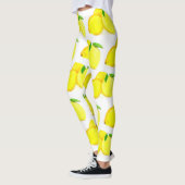Leggings Citrons Fruits Jaunes Motif Aquarelle Citrus (Gauche)
