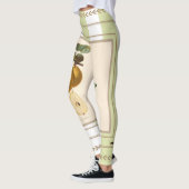 Leggings Citrons sur les guêtres vert pomme de rayures (Gauche)