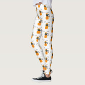 Leggings Citrouille, Chat noir & Eyeballs, Motif d'Hallowee (Gauche)
