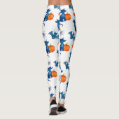 Leggings Citrouille de chat Motif blanc Halloween (Dos)