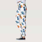 Leggings Citrouille de chat Motif blanc Halloween (Gauche)