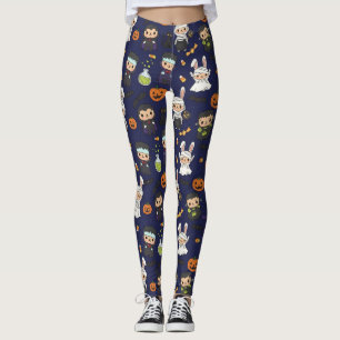 Leggings Citrouille de fantôme de Spolet Halloween Imprimer
