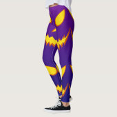Leggings Citrouille de Jack o Lantern visage grimaçant Hall (Gauche)
