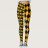 Leggings Citrouille d'Halloween Jack-o'-lantern jester (Devant)