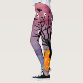 Leggings Citrouille d'Halloween Jack o’ Lanterne Dead Tree (Gauche)