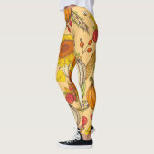 Leggings Citrouille et Motif Feuille de Maple. (Gauche)