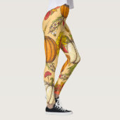 Leggings Citrouille et Motif Feuille de Maple. (Droite)