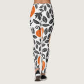Leggings Citrouille, feuille : mignon motif d'automne. (Dos)
